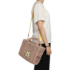 Winnie the Pooh Faux Shearling Tote Bag With Detachable Strap