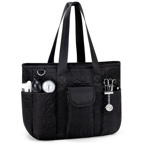 Canvas Tote Bag for Women With Pockets, Kabaqoo Work Crossbody Everyday Satchel, Purses Shoulder Tote Bag