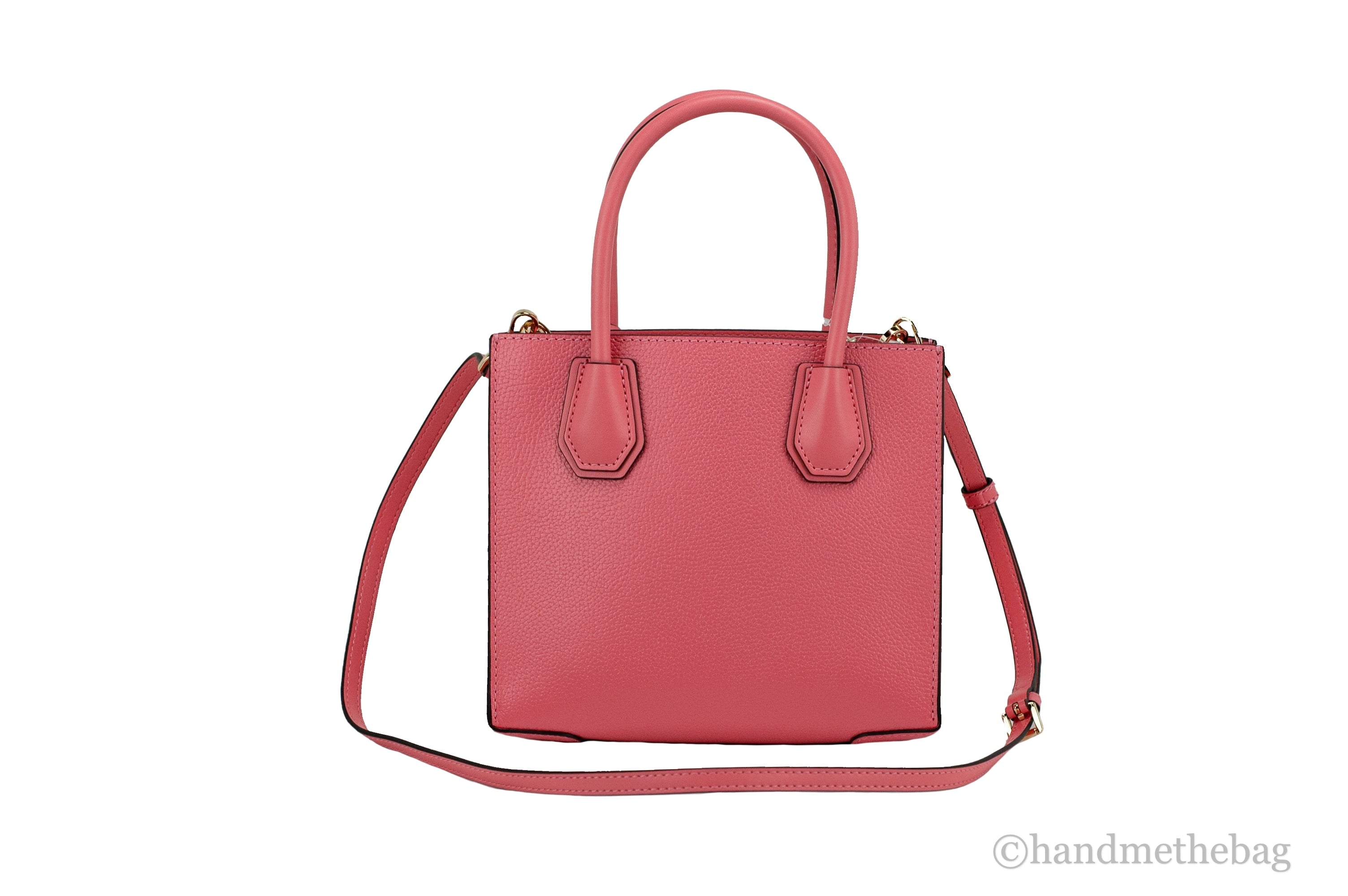 Michael Kors Medium Mercer Leather Crossbody Tote, Grapefruit