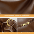 Women Soft Vegan Leather Shoulder Handbag, Casual Tote Bag Handle travel college work handbag handbag coffee
