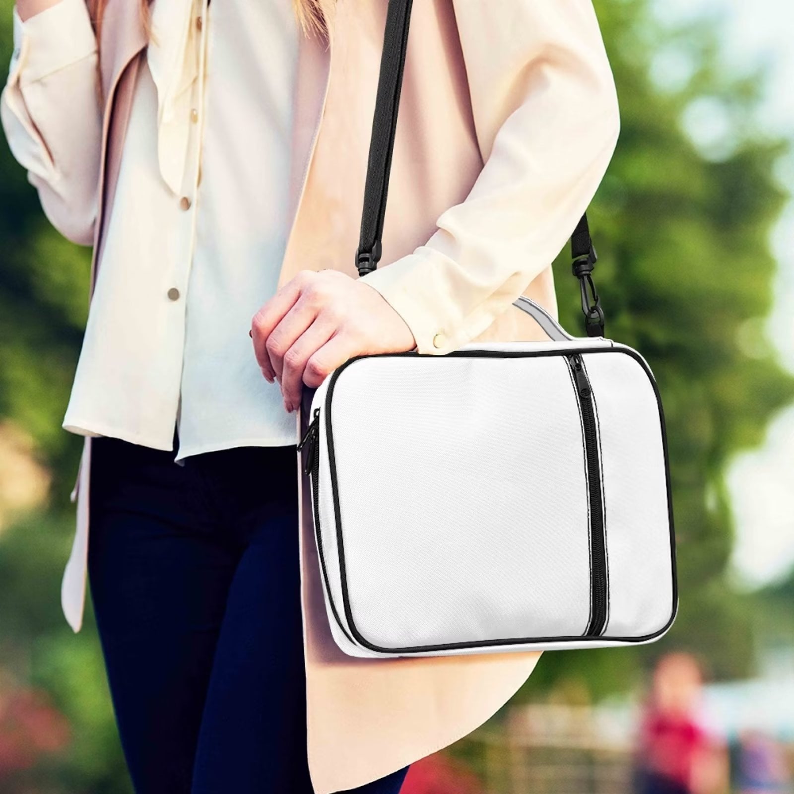 FKELYI Mushroom and Rabbit Bible Case with Shoulder Strap Durable Bible Case Purse for Women Large Capacity Church Bible Handle Bags