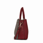 Aidrani Fashion cowhide plaid bag 2024 new large capacity leather women's handbag carrying middle-aged mother bag