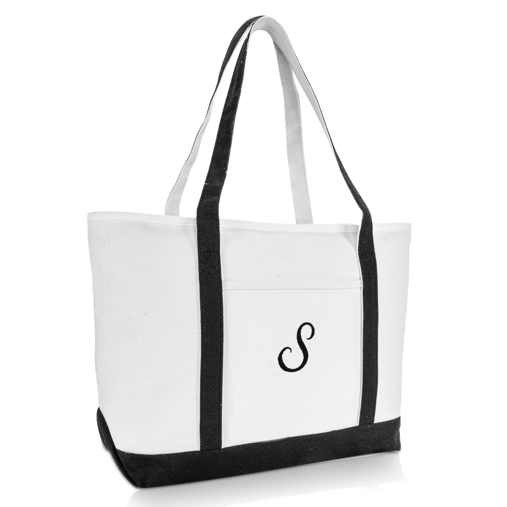 DALIX Premium Women's Tote Bags Large Tote Bag Personalized Gifts Black S