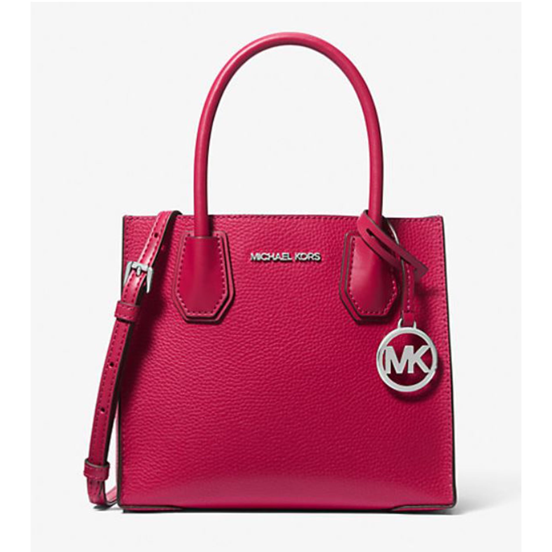 Michael Kors Medium Mercer Leather Crossbody Tote, Grapefruit - Crossbody Bag