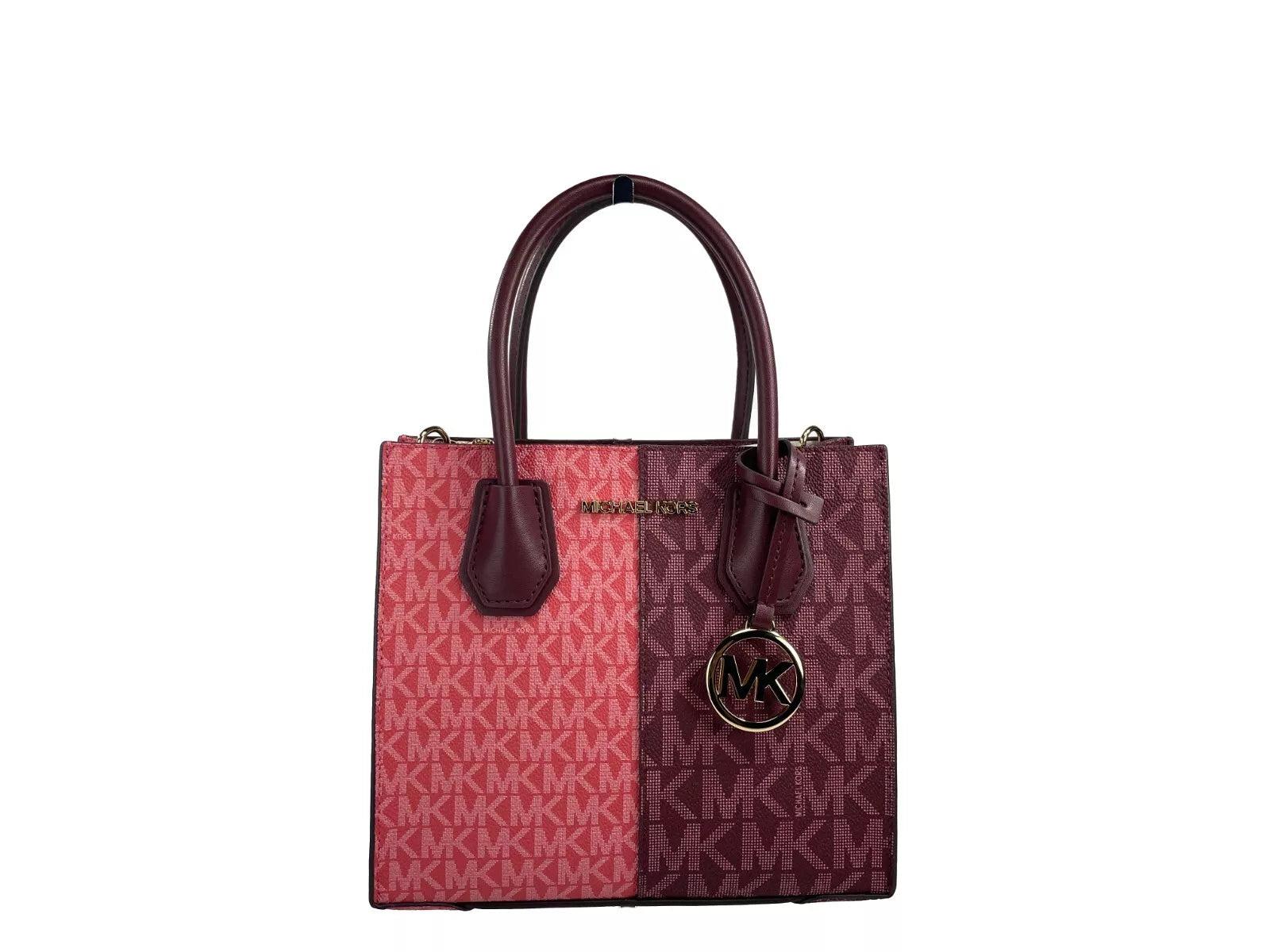 Michael Kors Medium Mercer Leather Crossbody Tote, Grapefruit - Crossbody Bag