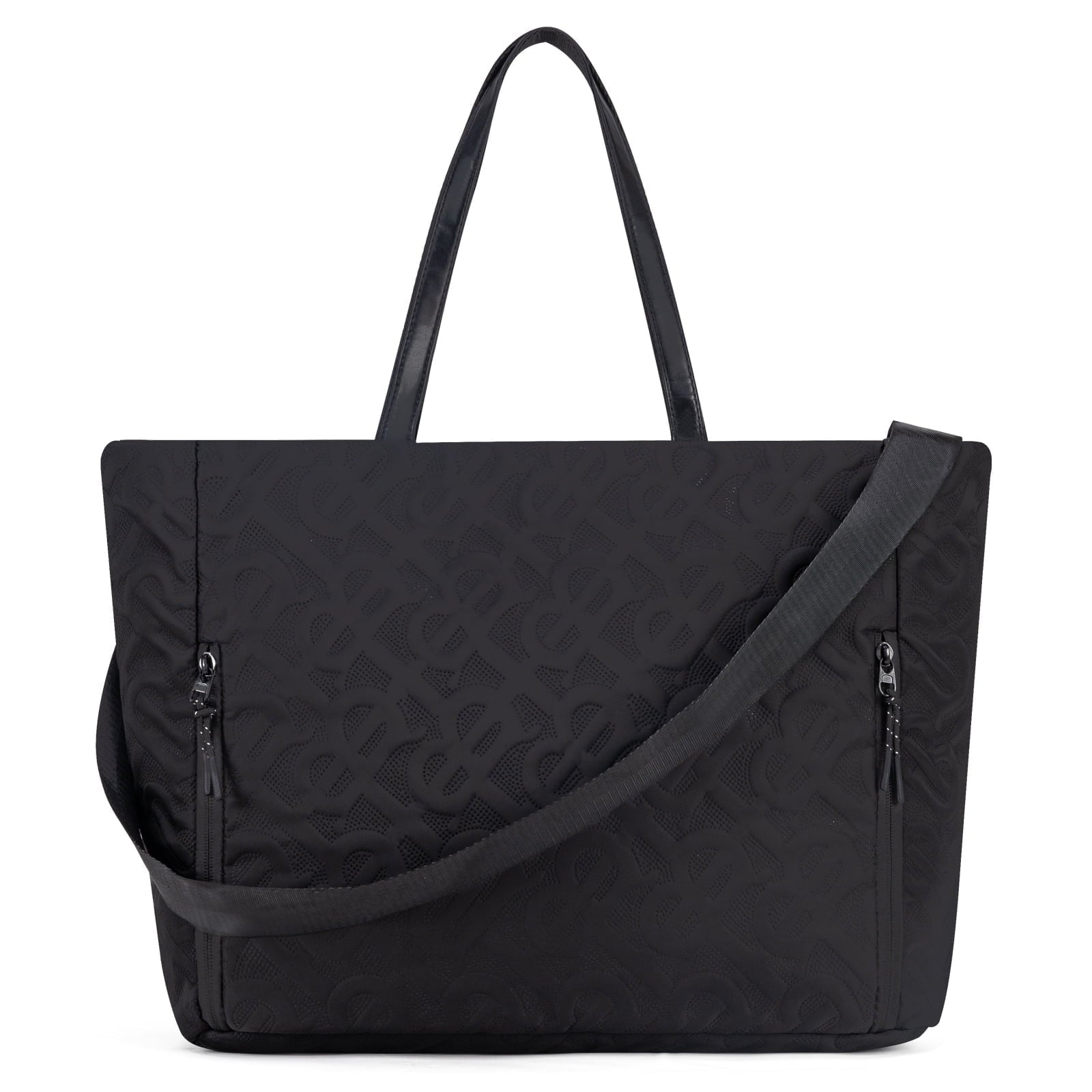 Tote Bag with Compartments for Women Top Handle Satchel Purse, Kabaqoo shoulder tote bag black - Tote Bag