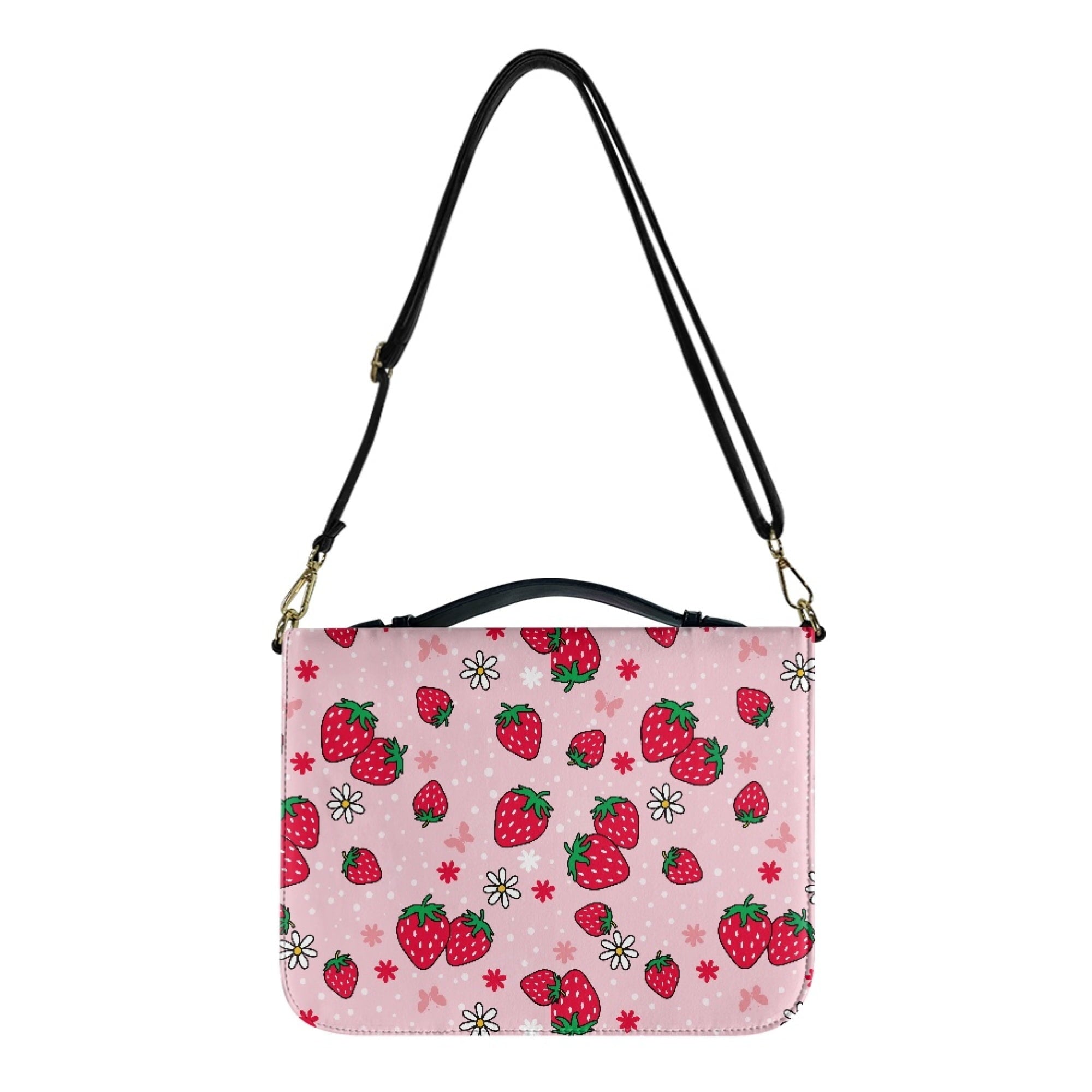 U DESIGNS Mushroom Daisy Bible Cover for Women Soft Bible Case with Strap Size Large Easy to Clean PU Leather Sturdy Bible Protective Carrier Waterproof Personalized Book Organizer Bag - Bible Bag