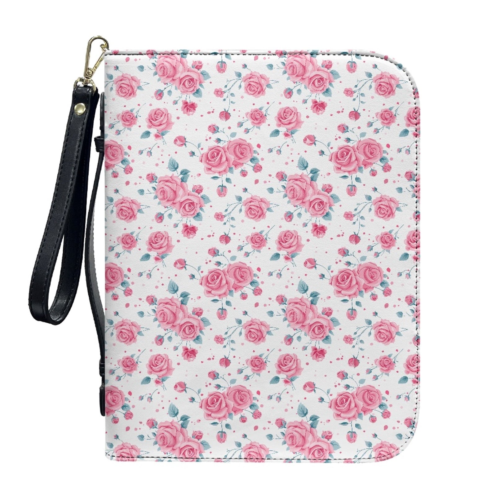 Star Sky Moose Star Print PU Leather Bible Case for Women Men Portable Bible Carrying Tote Bags with Detachable Wristlet Strap Church Bag for Bible Study Scripture Church Bag, L - Bible Bag