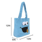 Sesame Street Cookie Monster Fuzzy Tote Bag