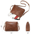 KALUNMA Hobo Bags for Women Retro Vegan Leather Womens Leisure Large Tote Bag Shoulder Purses Handbag