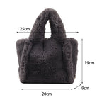 MUSOIE Plush Underarm Bag Ladies Fluffy Shoulder Bag Women Furry Tote Bag Plush Handbag