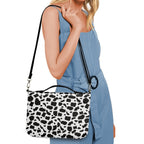 FOR U DESIGNS Cow Print Bible Case with Shoulder Strap Bible Bags for Women PU Leather Personalized Book Organizer Bag Size XL Wear Resistant Bible Holder Bag Zippered Bible Accessories