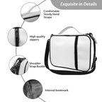 Renewold Mountain Peak Bird Women PU Leather Bible Bag Size L Lightweight Custom Bible Tote Handbag with Zip Handle Leisure Bible Case Bag Carrying Case for Kids