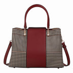 Aidrani Fashion cowhide plaid bag 2024 new large capacity leather women's handbag carrying middle-aged mother bag